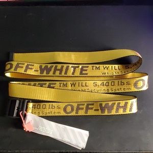 Authentic yellow off white belt with receipt